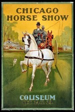 Photo:Chicago Horse Show Coliseum 1904 Horse Wagon Drivers Poster picture