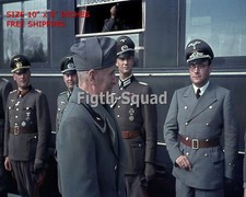 WW2 8x10 Photo Mussolini w German officials General Toussaint Oberst Heinz O8478 picture