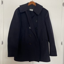 Deadstock WWII U.S. Navy Blue 100% Kersey Wool Pembroke Peacoat size 40 - mint picture