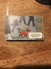 Starbucks Card 2009 Winter Dog Walking - Old Logo - NEW Unused RARE picture