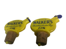 2 Hiram Walker London Dry Distilled Gin  Liquor  Bottle Stopper pourers Walkers picture