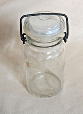 Vintage Wheaton 16 USA Glass Jar with Locking Lid picture