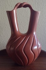 Exceptional X-Large Jemez Redware Native American Pottery Maxine Andrew (Yepa) picture
