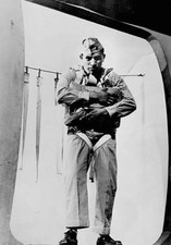 Pfc Ira H Hayes Pima age 19 ready to jump Marine Corps Paratroop Sc- Old Photo picture