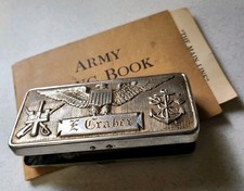 WWI US Army Named Engraved Shaving Kit + Song Book Group Id'd Artillery AEF picture