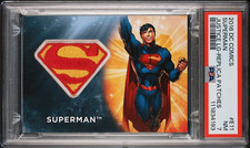 2016 DC COMICS JUSTICE LEAGUE SUPERMAN REPLICA INSIGNIA PATCH #E11 PSA 7 picture