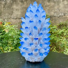 22.7LB  Newly discovered blue crystal cluster flower shaped mineral specimen picture