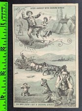 Antique Famous Deering Twine Binder Tractor Farming Trade Card picture