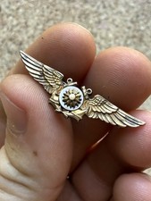 WW2 Silver & Gold US Navy Marine Corps Aviator Navigator Wings picture