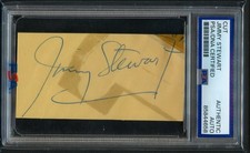 Jimmy Stewart signed autograph 2x3.5 Cut Actor It's A Wonderful Life PSA Slabbed picture