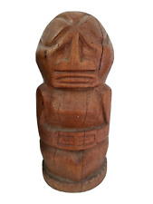 Wooden Statue Tiki Ancient Oceania Tahiti. Sculpture picture
