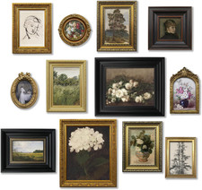 Vintage Picture Frame Set, Antique Gold and Brass, 12-Piece picture