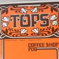 1970s Tops Coffee Shop Restaurant Menu 298 Beach Walk Waikiki Honolulu Hawaii picture