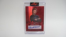 RARE 2024 CHUCK NORRIS LEAF ELECTRUM AUTOGRAPH 1 0F 2 WALKER TEXAS RANGER picture