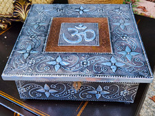 Vintage Indian Large 10x10 Embossed Mixed Metal 