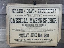 Vintage “Grand Boat Excursion” Advertisment Allegheny, PA picture