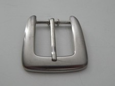 Vintage Ribco USA Satin Nickel Finish End Bar Belt Buckle Fits 1