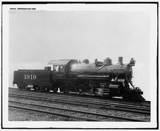 Photo:AT&SF Railroad Locomotive 1910s Consolidation Steam Engine 1919 picture