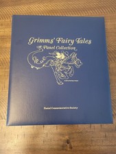 Vintage Disney Fairy Tale Stamp Collection Album Binder w/ International Stamps picture