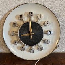 Vintage MCM 50s-60s Spartus Corp Atomic Style Starburst Wall Clock As-Is Project picture