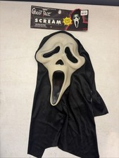 NOS Vintage 1997 Easter Unlimited Fun World DIV Ghost Face Scream Mask 9206 picture