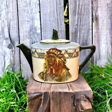Antique Royal Doulton Hiawatha Teapot RARE Hard To Find Doulton Teapot Signed picture