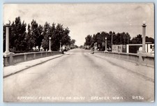 Spencer Iowa IA Postcard RPPC Photo Approach From South On No. 71 c1940's picture