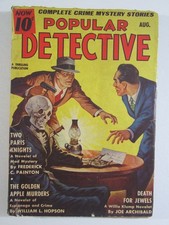 Popular Detective #56 August 1940 Classic Zirn Skeleton/skull cover picture