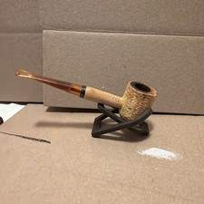 Missouri Meerschaum Corn Cob Pipe Country Gentleman Straight gold stem picture