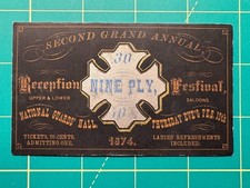 1874 Philadelphia, PA Festival trade card announcement - see the graphics picture