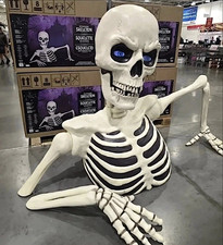 Costco Giant Ground Breaking Skeleton with LCD Eyes and Sound picture