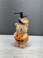 NWT Creepy Critters Pumpkin Bear Halloween Hand Soap Dispenser picture