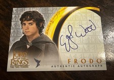 Topps Lord Of The Rings Elijah Wood (Frodo) Autograph Two Towers 2002 Ultra Rare picture