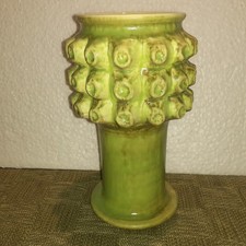 WoW Royal Haeger VERY HTF Vase MCM Raised Nodules & Rare Glaze EXCEPTIONAL Pc. picture
