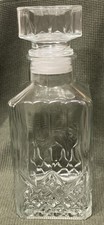 Decanter - 9 1/2 inch, glass.  Etched design, brand new never used picture