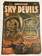 AMERICAN SKY DEVILS #3--11/1942-RED CIRCLE MARVEL PULP-NORMAN SAUNDERS ART-WW ll picture