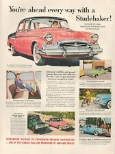 1955 Studebaker Automobile Csr 2 Tone Pink White Wall Black Tires Print Ad picture
