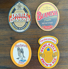 Mixed Brands Beer Coasters Lot of 4 Double Diamond Beamish Bayhawk Newcastle picture