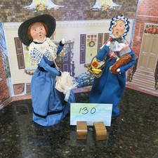2 Byers Choice Ladies in Blue  $66 (Lot 130)  from 1998 and 2007 picture
