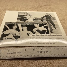 1951 Press Photo Mantle DiMaggio Williams Whitey Ford New York Yankees Boston picture