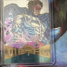 Justice - 1995 Fleer Marvel Metal #64 Silver Flasher picture