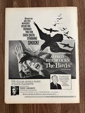 1963 Alfred Hitchcock’s The Birds Movie Film Print Ad Scary Horror Classic  picture