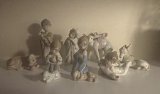 Lladro 10pc Porcelain Christmas Nativity Set   picture