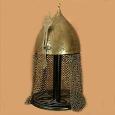 Knight 18ga Steel Medieval Indo-Persian Helmet Islamic Helmet with Chain mail picture