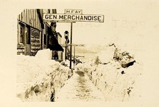 Valdez, Alaska RPPC Antique Postcard c.1905 Winter Deep Snow Scene Real Photo  picture