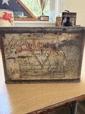 Early Vintage Polarine Motor Oil Can 1 Gallon Tin Can picture