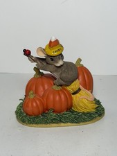 Charming Tails The Good Witch Mouse Halloween Broom Pumpkins Fall Autumn picture