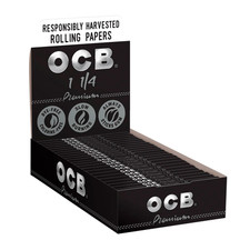 OCB Premium 1 1/4 1.25 Size Cigarette Rolling Papers (Full Box of 24 Booklets) picture