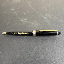 Vintage GE Appliances Promo Pen Black Gold Trim Kwik-Klik Advertising USA picture