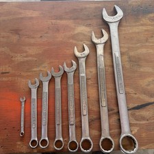 VINTAGE CRAFTSMAN VV 8 PC SAE COMBINATION WRENCH SET 1/4- 1-1/4